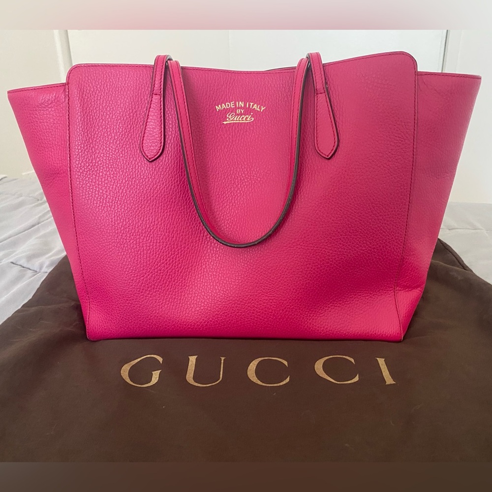 Swing leather tote.